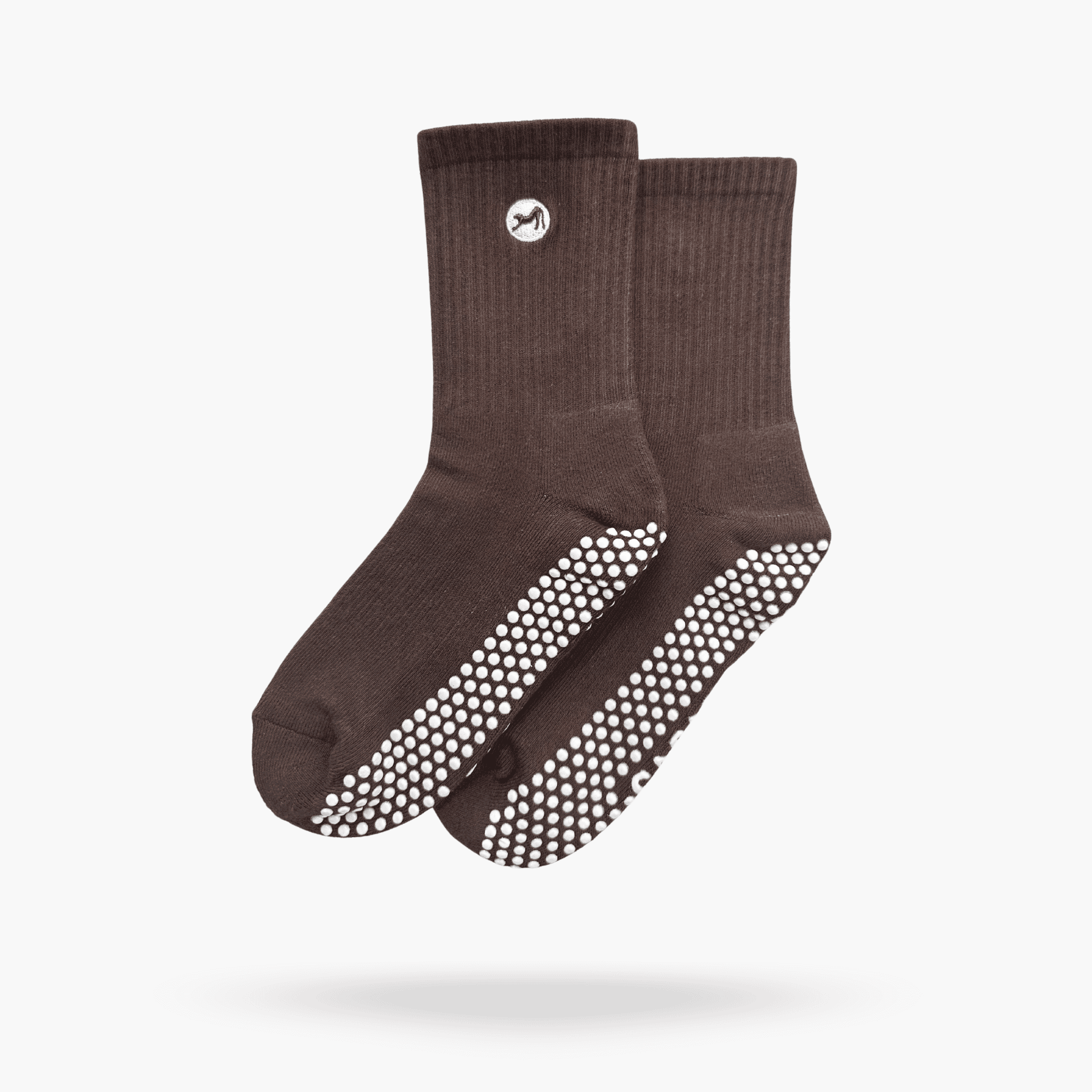 CASALEO Grip Socken in Espresso Braun, optimal für Pilates, Yoga und Barre