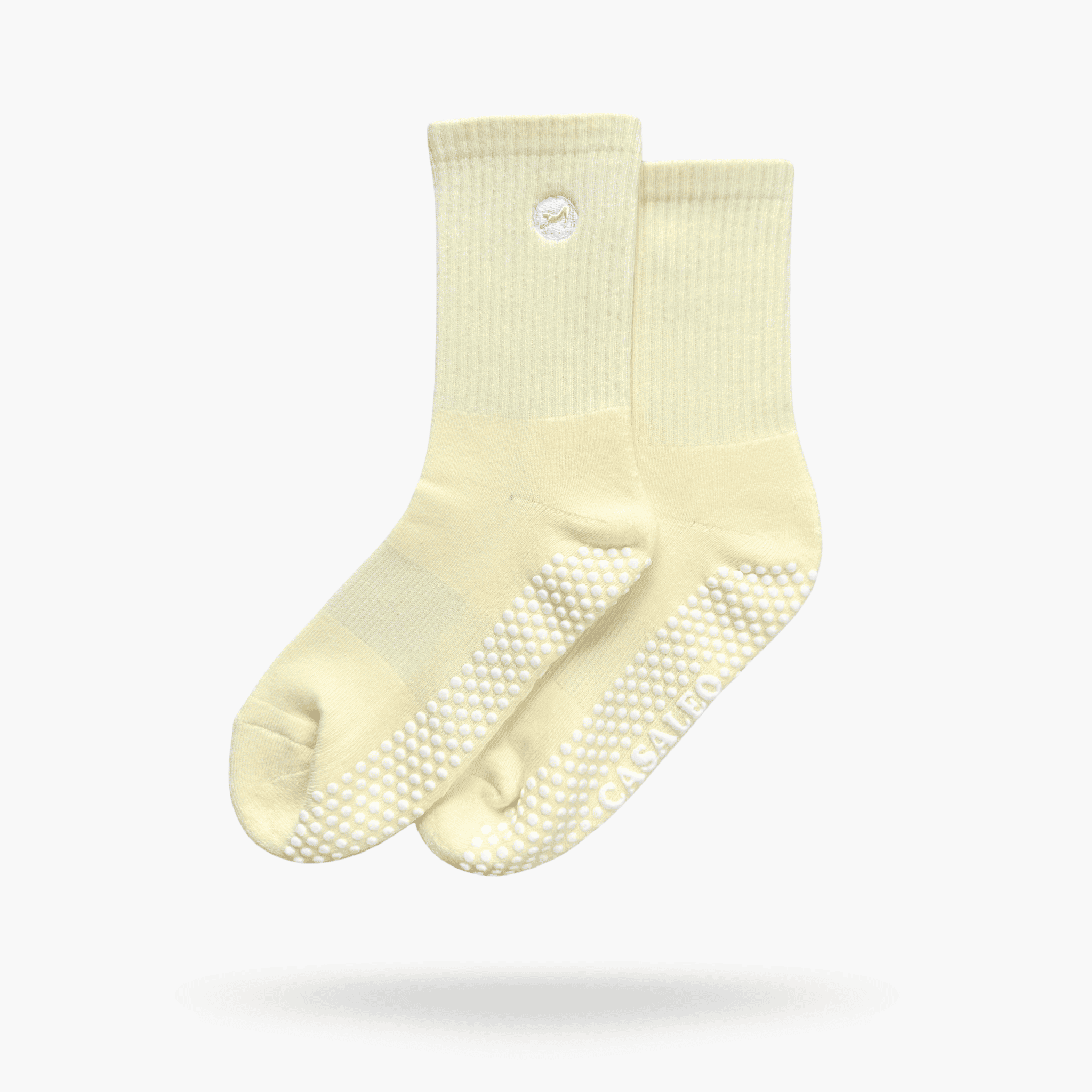 CASALEO Grip Socken in Butter Yellow Gelb, optimal für Pilates, Yoga und Barre