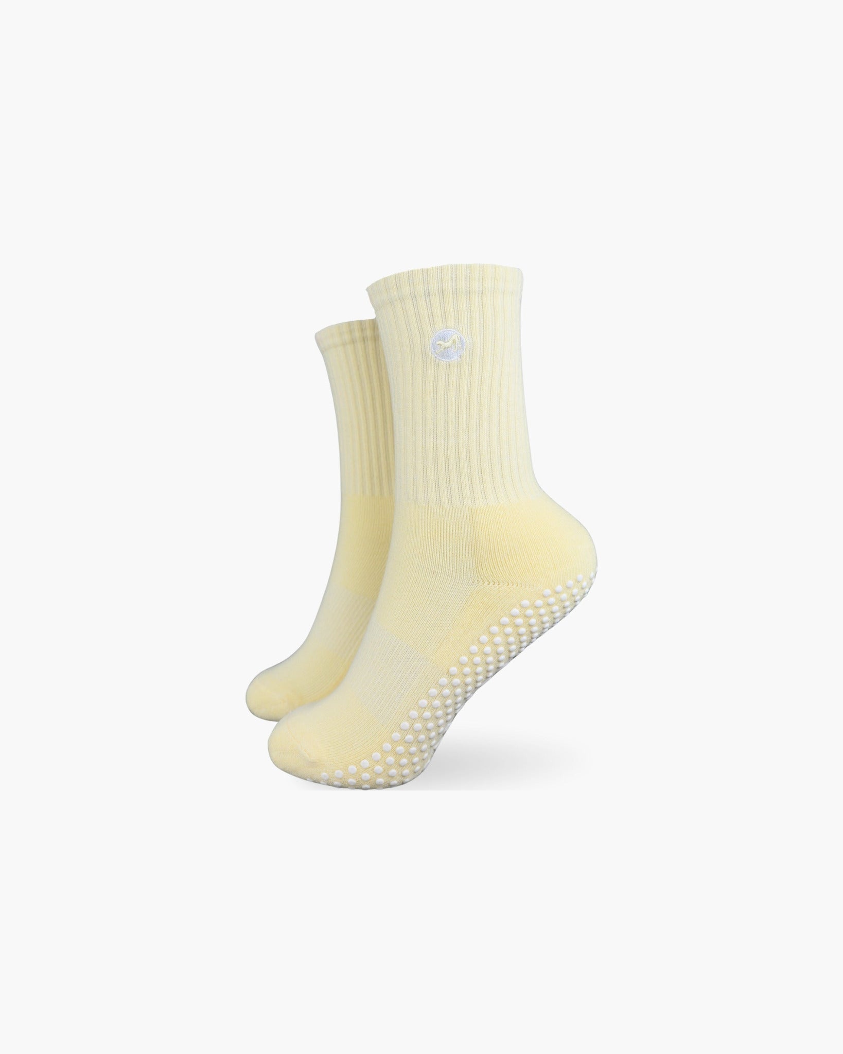 CASALEO Grip Socken in Butter Yellow Gelb, optimal für Pilates, Yoga und Barre