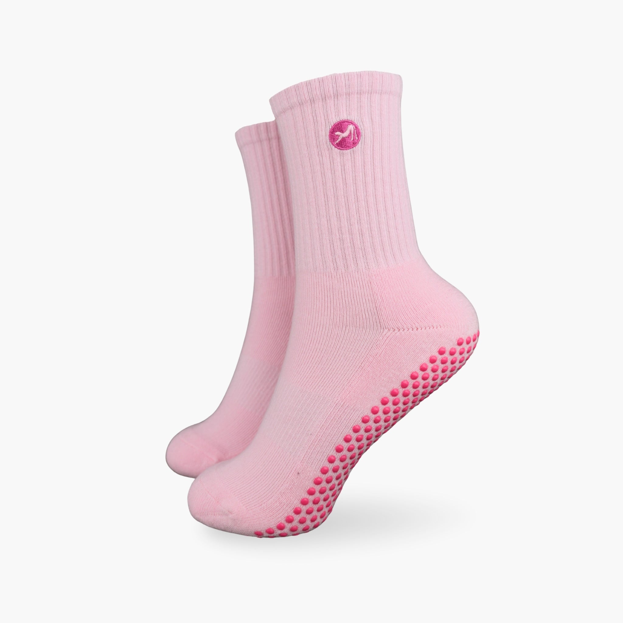 CASALEO Grip Socken in Strawberry Foam Pink, optimal für Pilates, Yoga und Barre