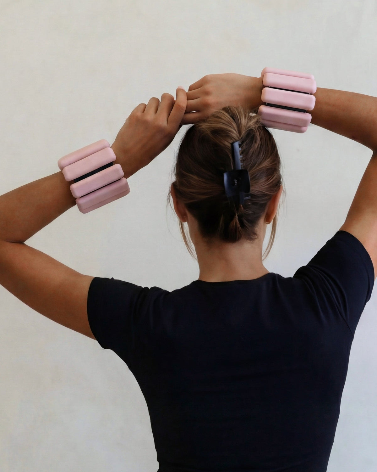 casaleo Gewichtsmanschetten in Light Pink von hinten #Farbe_Light Pink