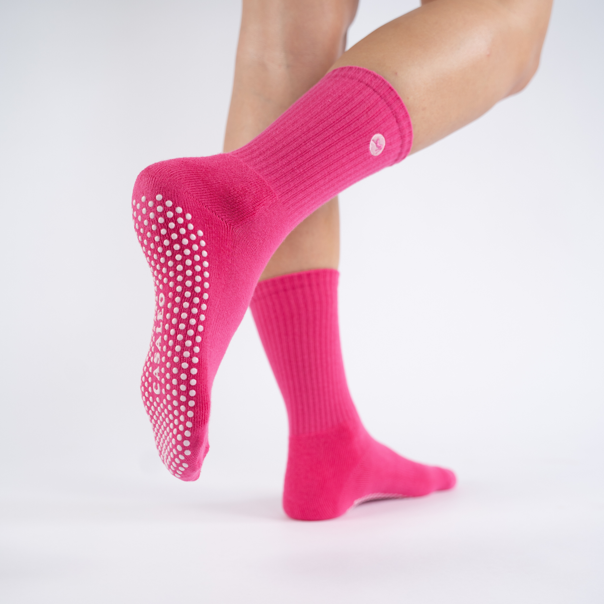 CASALEO Grip Socken in Magenta von hinten