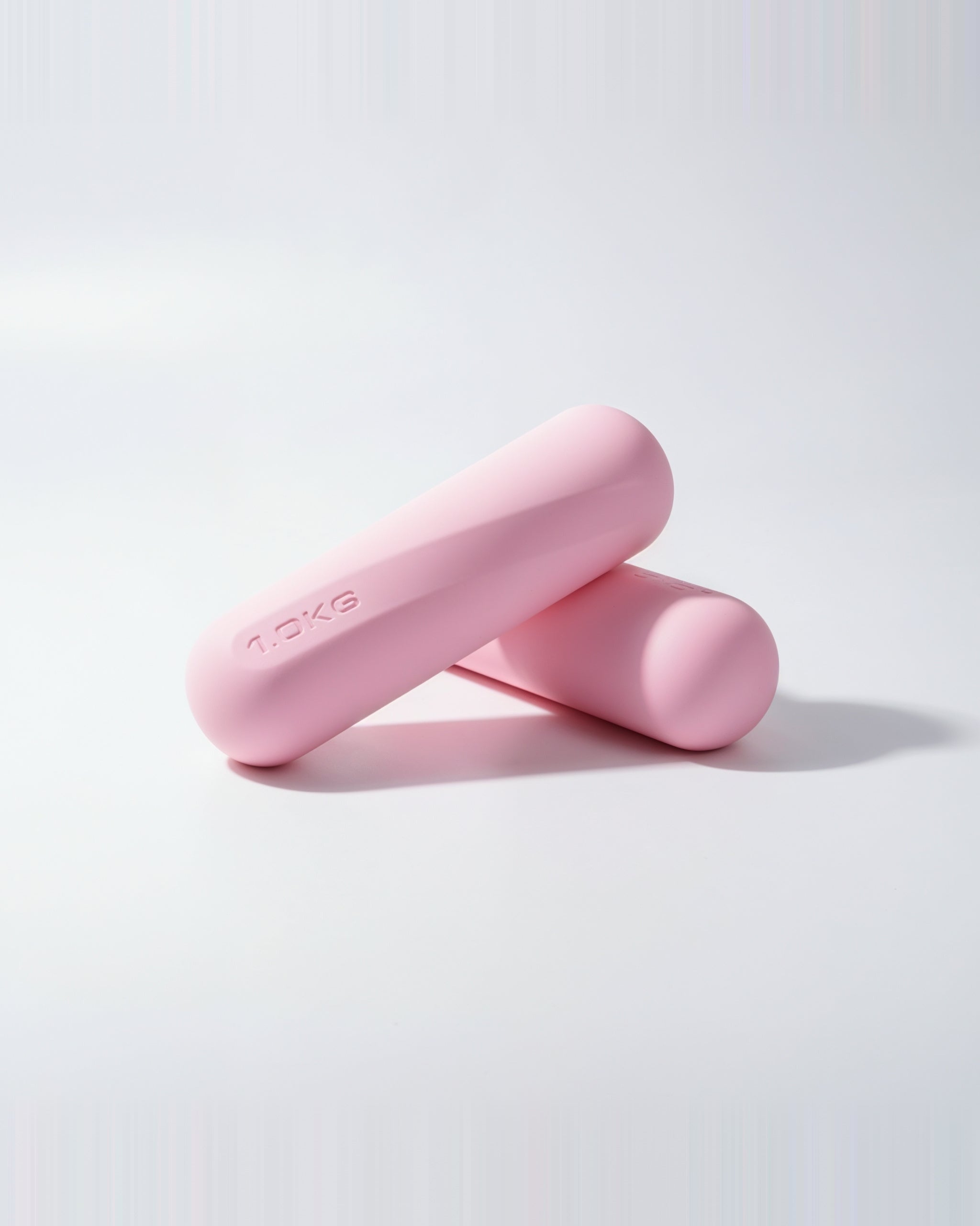 CASALEO Pilates Hanteln 1 kg in Light Pink auf dem Boden #Farbe_Light Pink