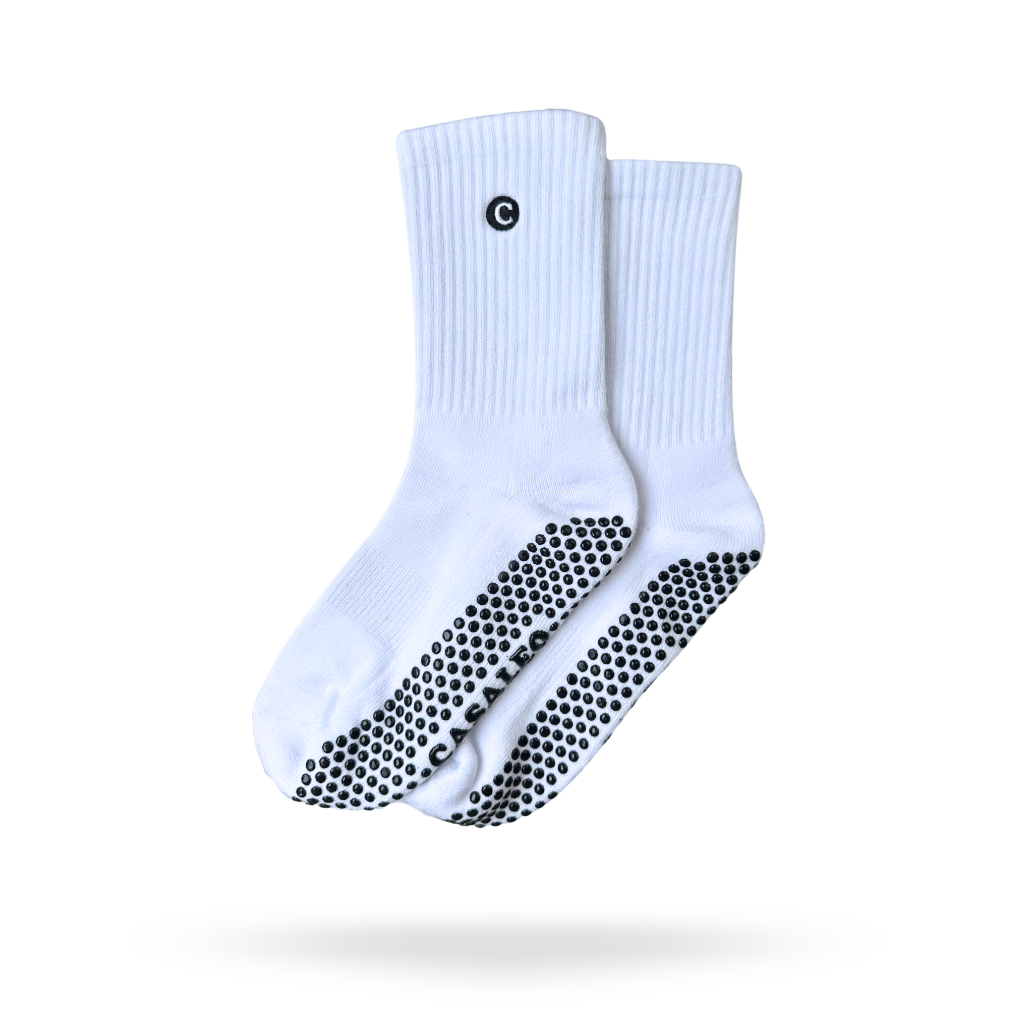 CASALEO Grip Socken in Weiß, optimal für Pilates, Yoga und Barre