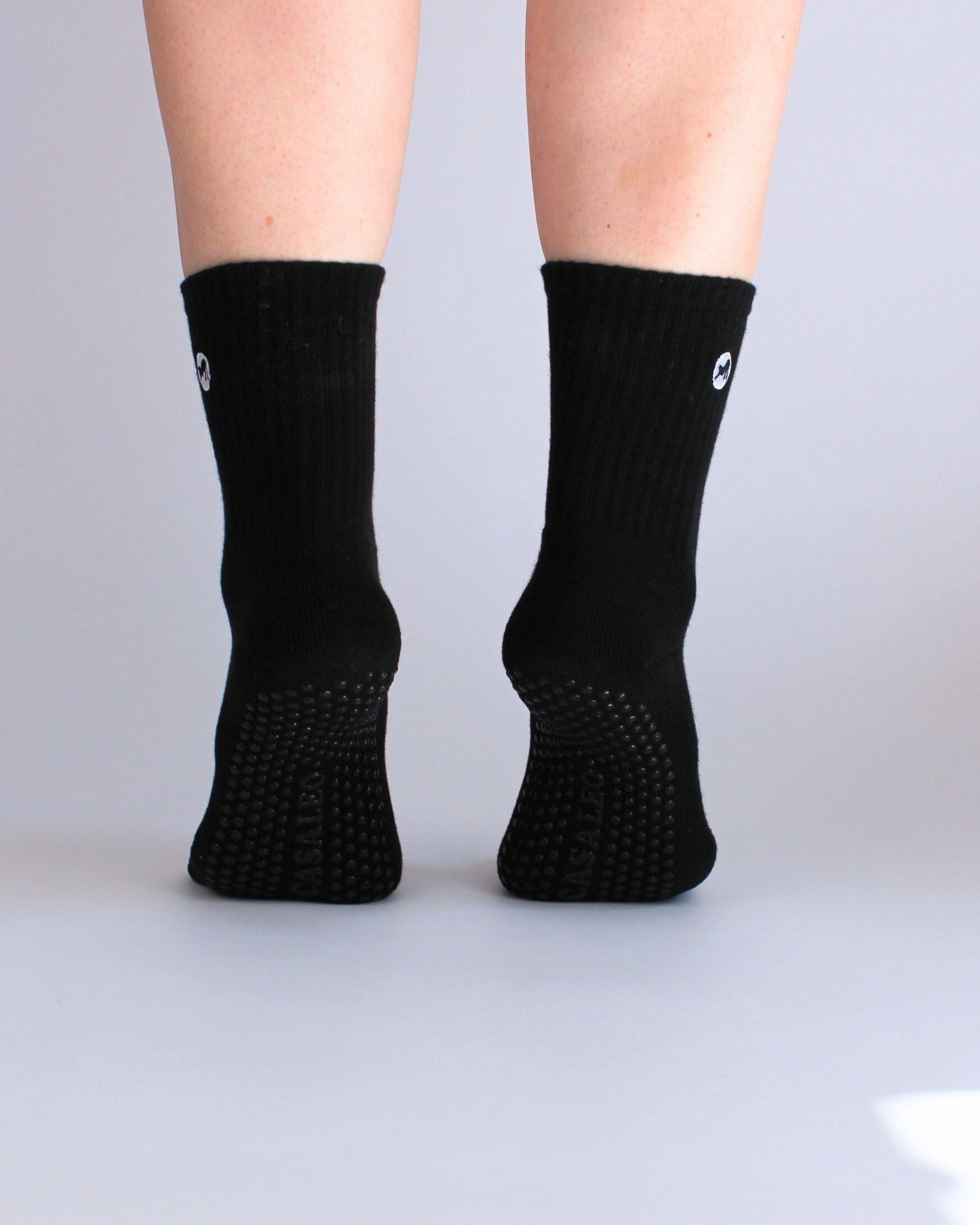 CASALEO Grip Socken in Schwarz, optimal für Pilates, Yoga und Barre von hinten