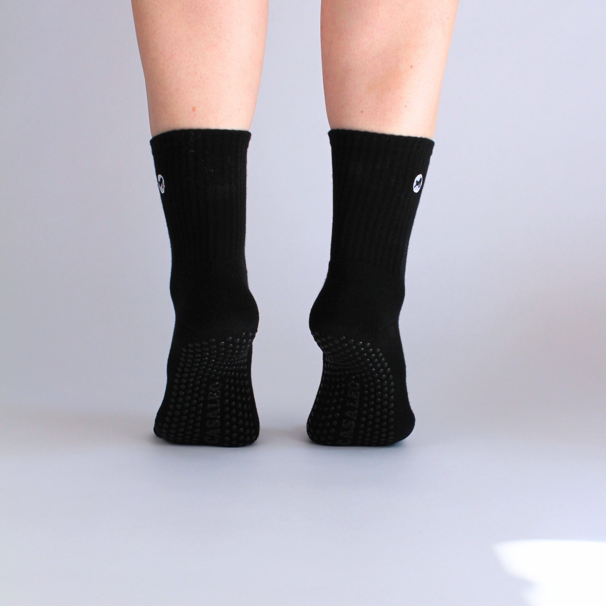 CASALEO Grip Socken in Schwarz, optimal für Pilates, Yoga und Barre von hinten