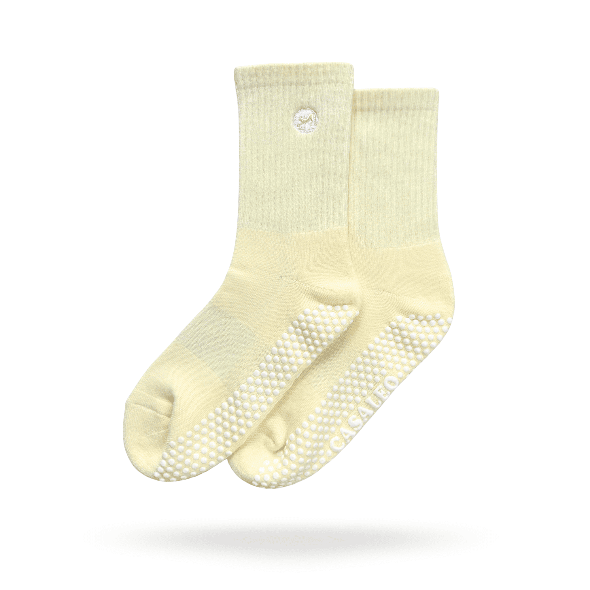 CASALEO Grip Socken in Butter Yellow Gelb, optimal für Pilates, Yoga und Barre