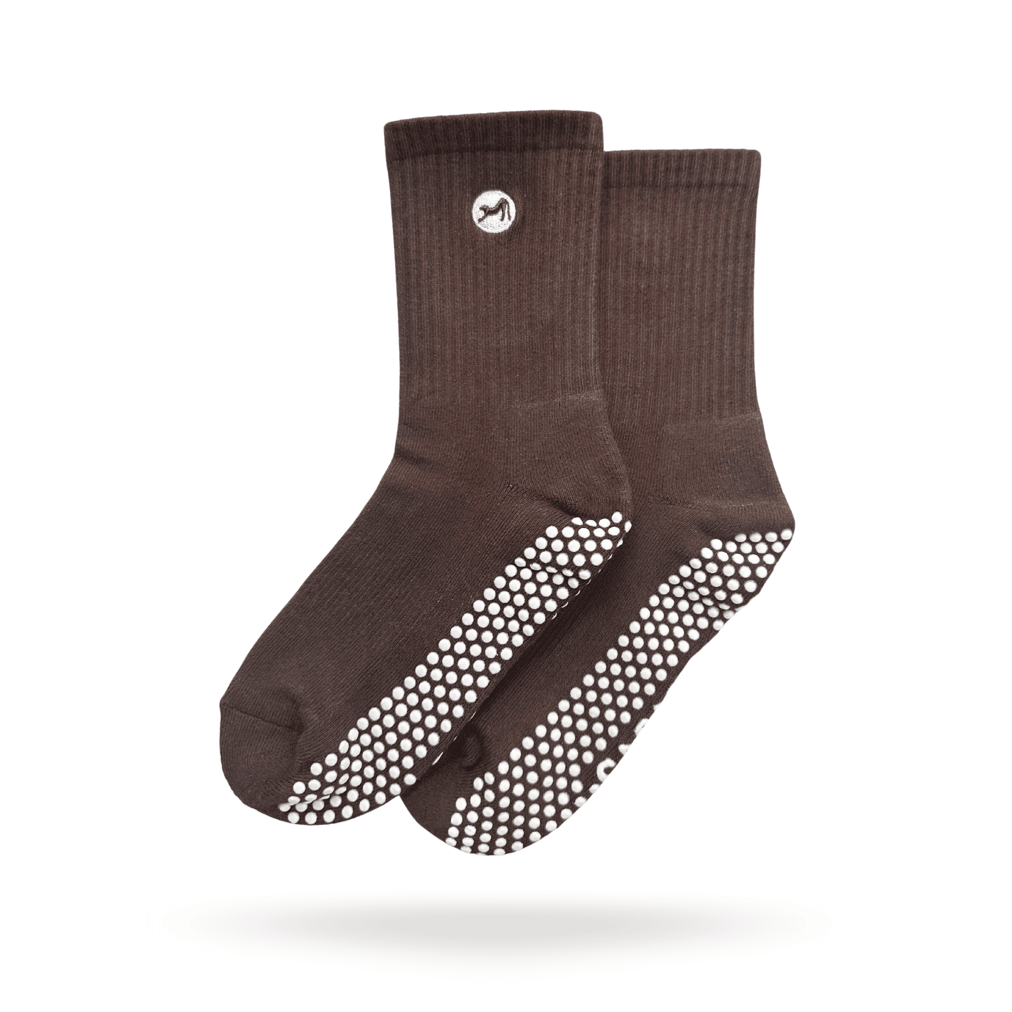 CASALEO Grip Socken in Espresso Braun, optimal für Pilates, Yoga und Barre