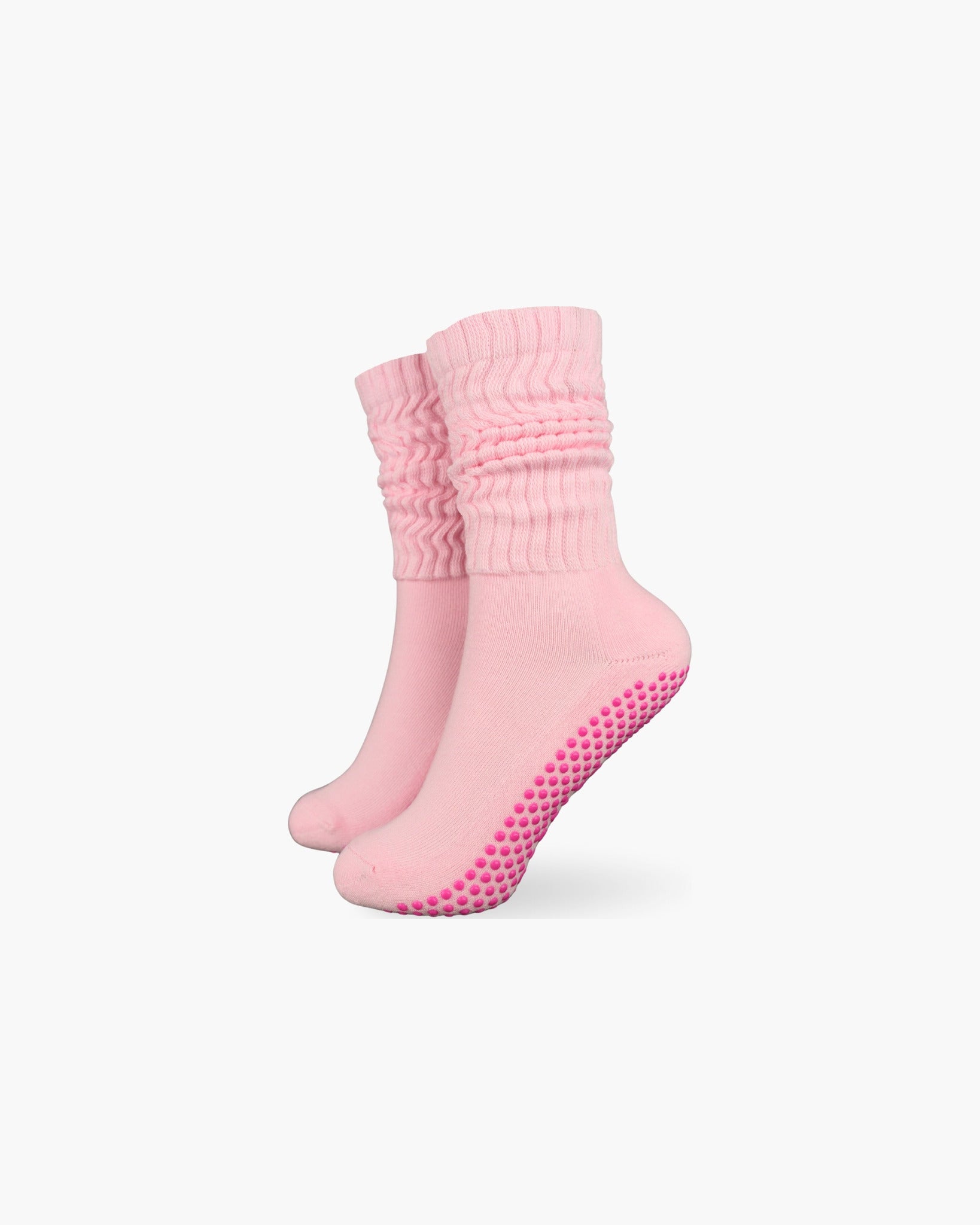 Pilates Socken von CASALEO mit rutschfester Sohle in Pink im Fotostudio