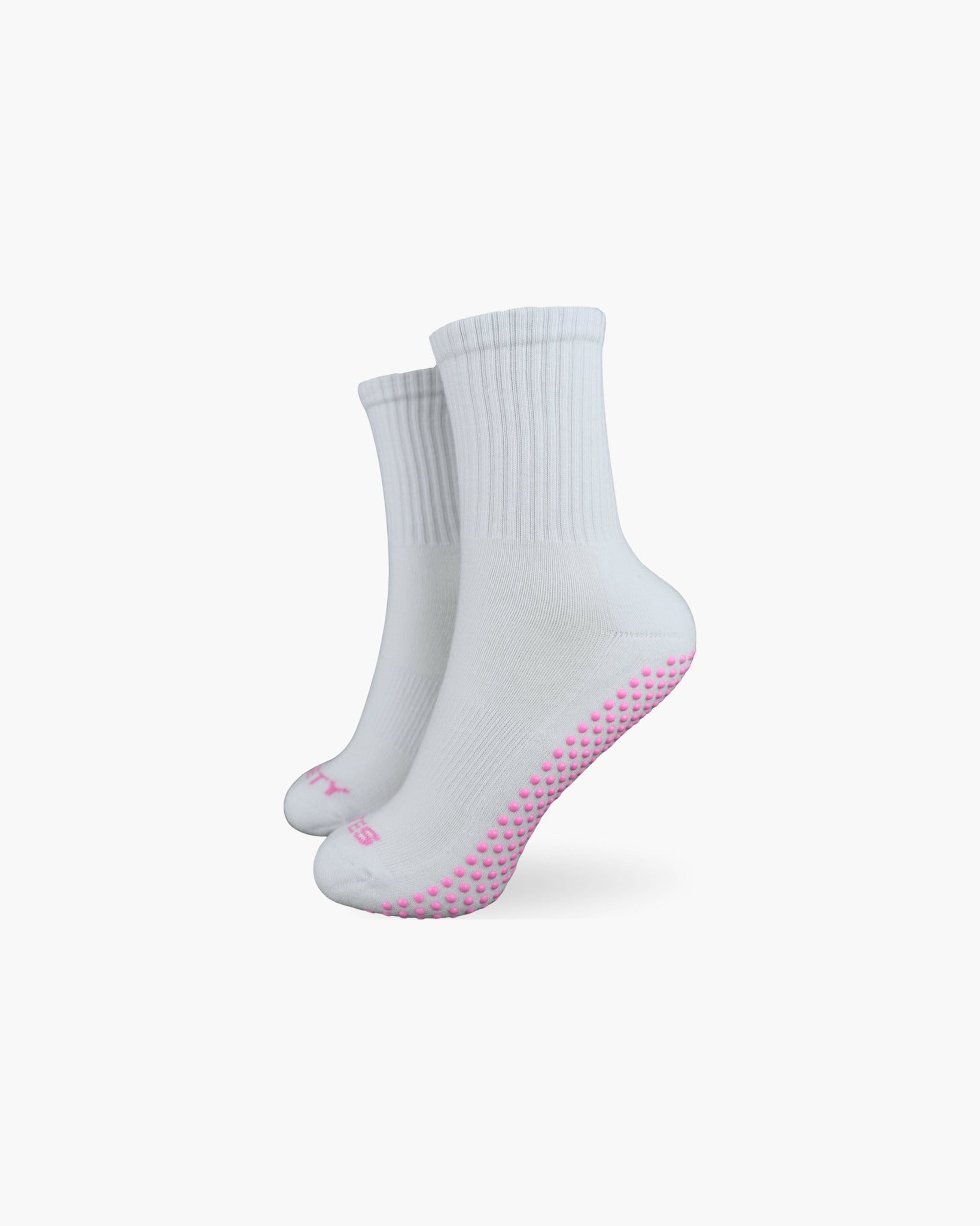 CASALEO Pilates Socken in Weiß mit Pink Akzenten