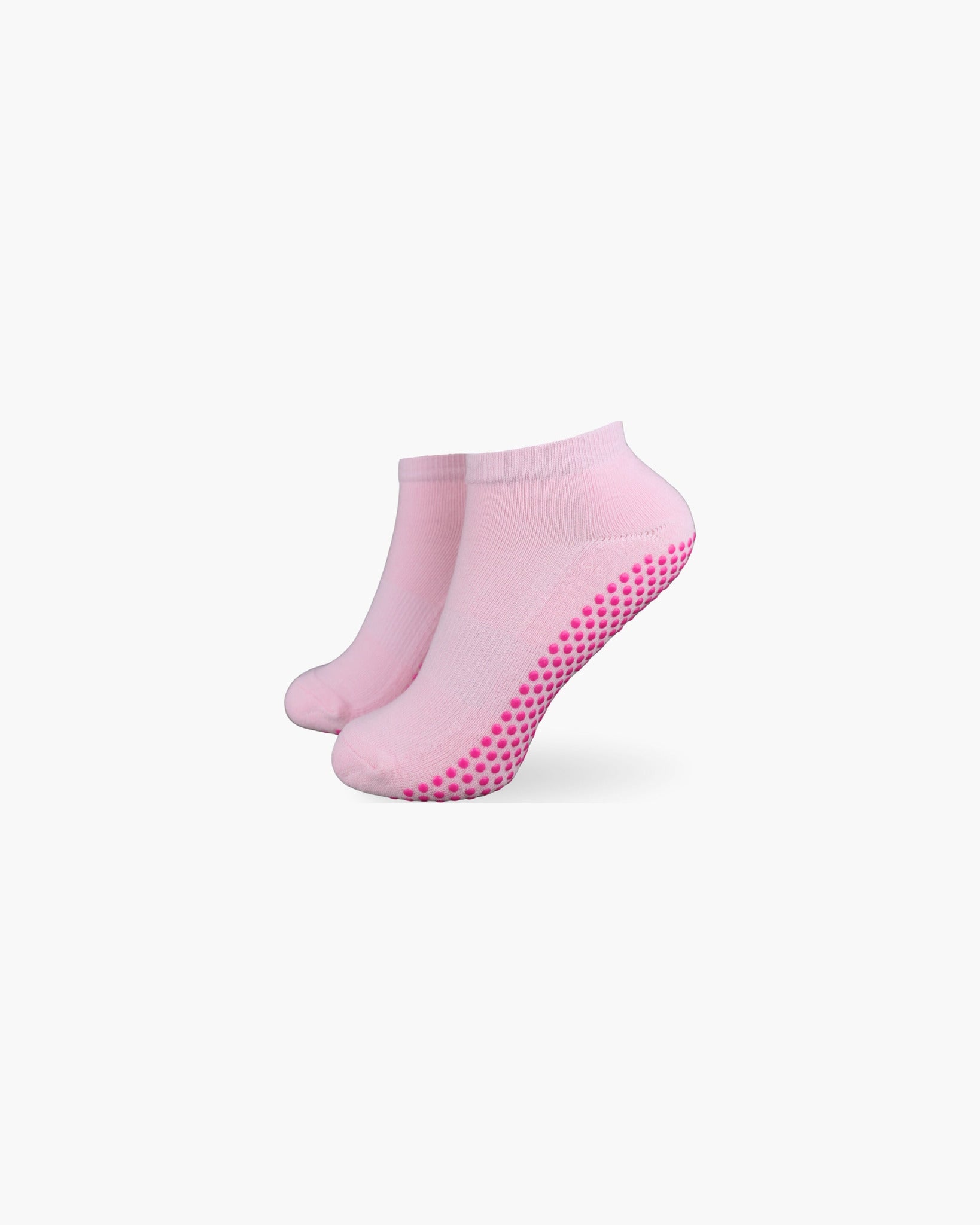 CASALEO Pilates Socken in Pink und kürzerer Länge vor weißem Hintergrund