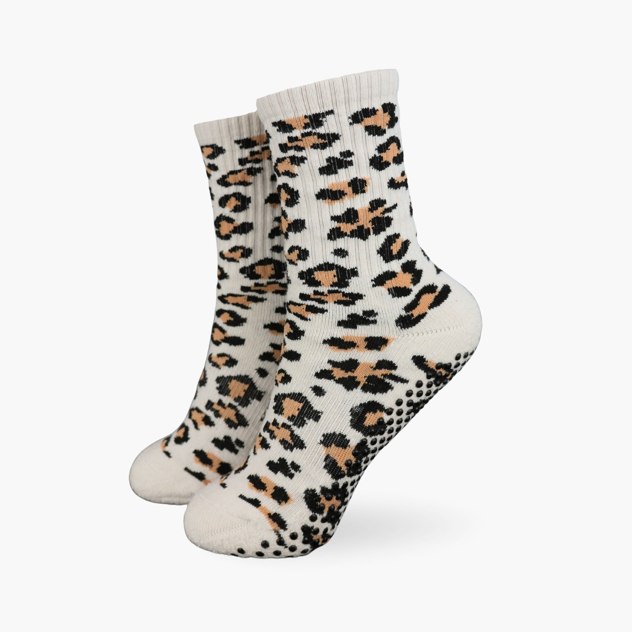 CASALEO Grip Socken mit Leoparden Muster, optimal für Pilates, Yoga und Barre