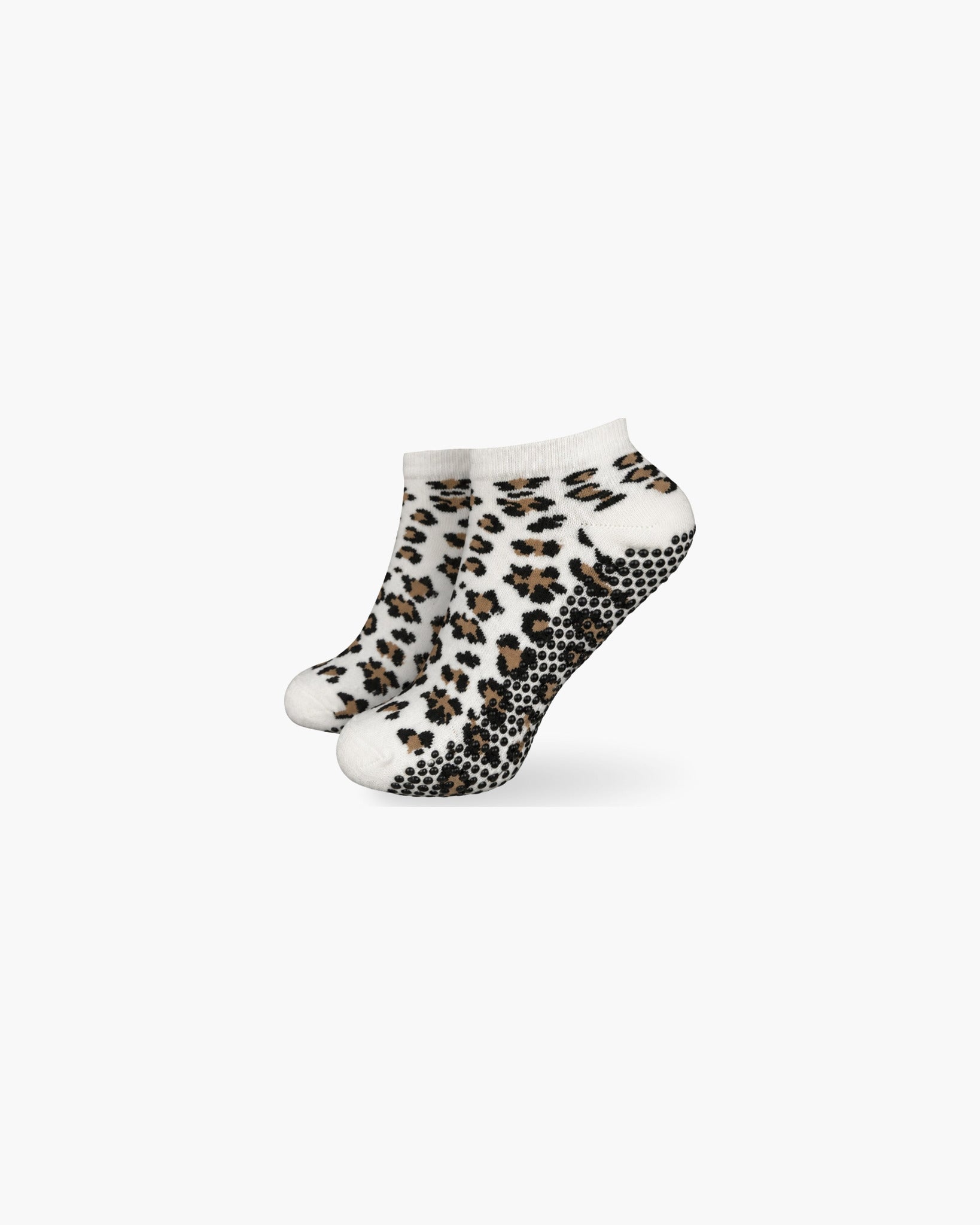 Kurze CASALEO Grip Socken mit Leo Muster, optimal für Pilates, Yoga und Barre