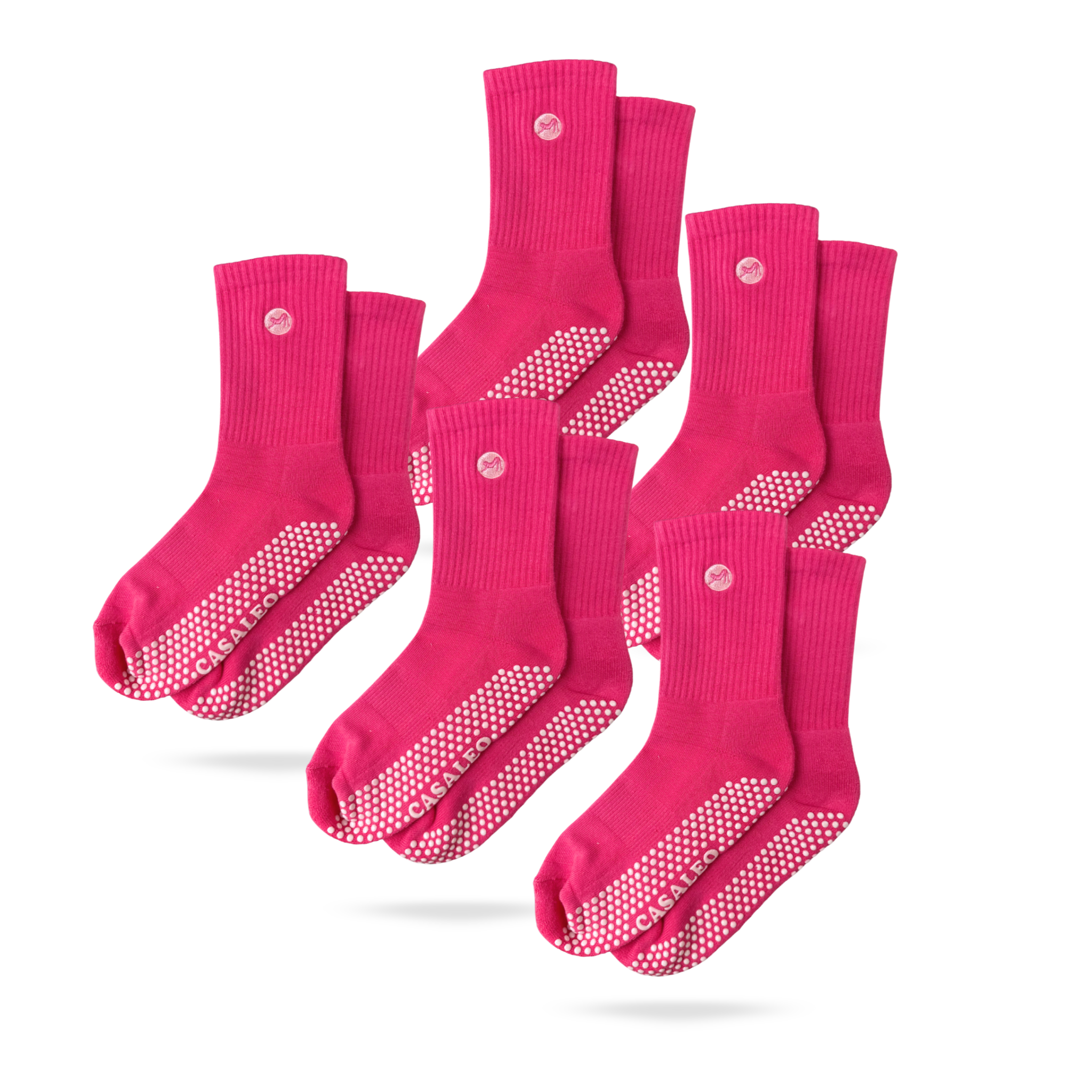 5er Bundle der CASALEO Grip Socken in Magenta