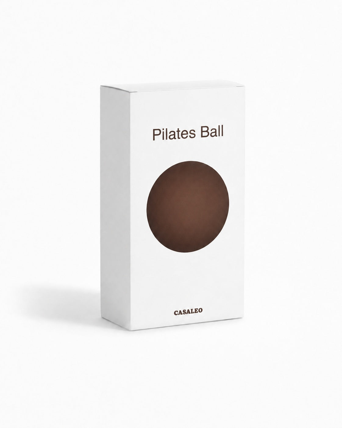 Verpackung des casaleo Pilates Ball in Chocolate Brown #Farbe_Chocolate Brown