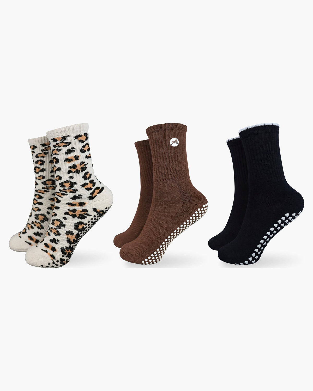 Bestseller Bundle von casaleo: Grip Socken Leo, Espresso und Heart Black